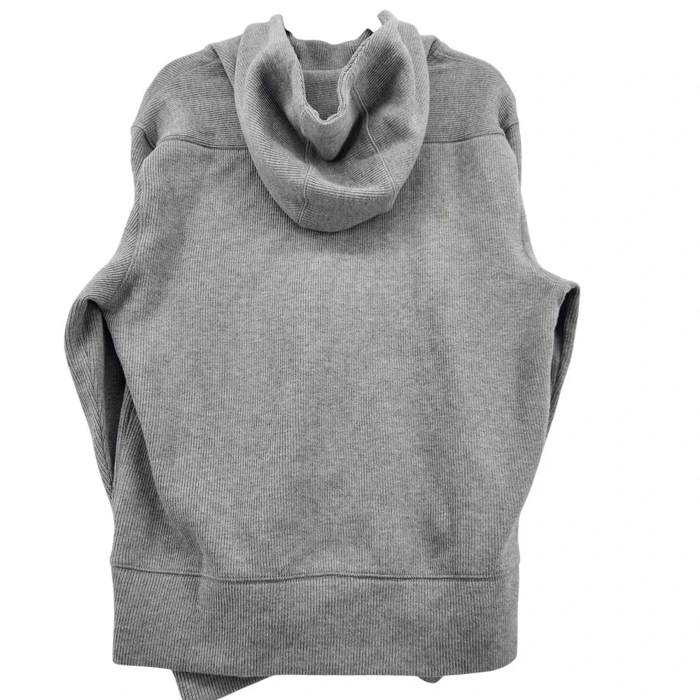 Banana Republic‎ French Rib Hoodie Mens Medium Light Grey Pullover 815018-01-1